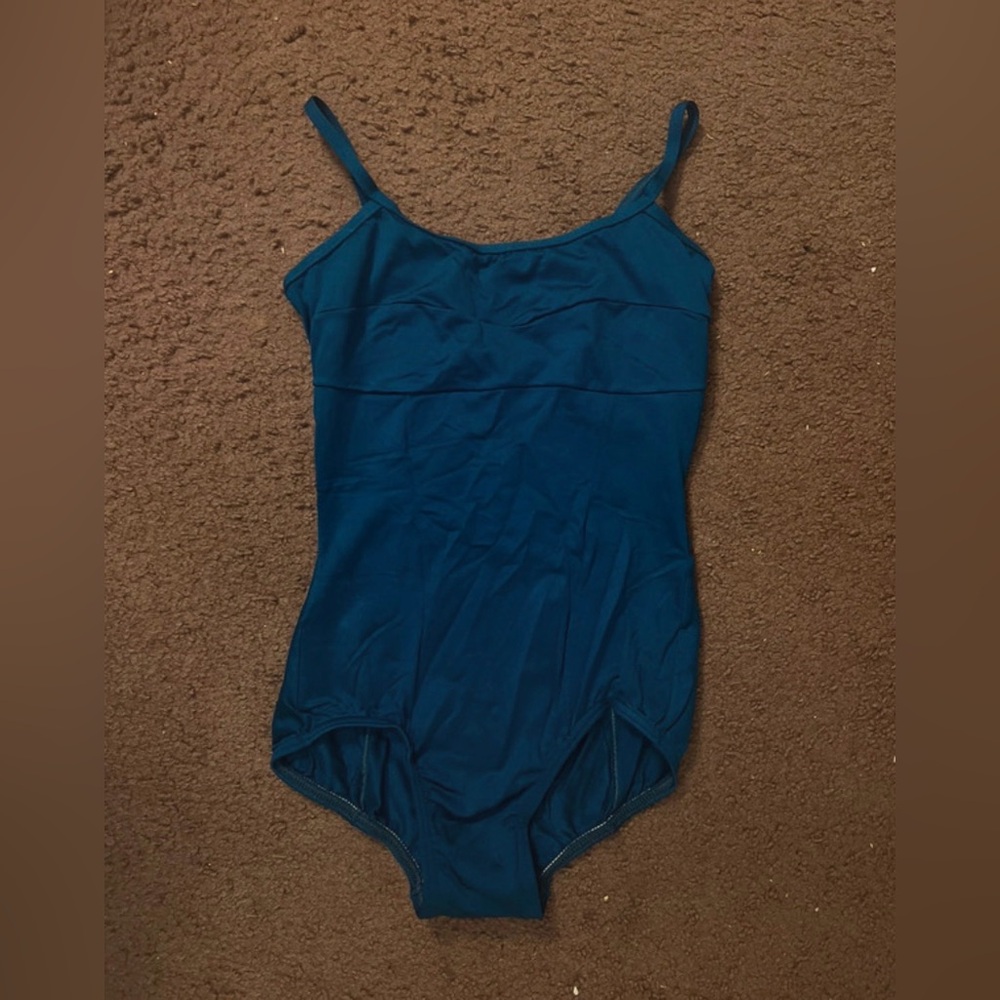 Body wrappers royal blue camisole leotard
